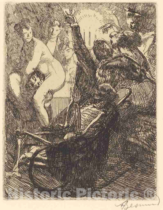 Art Print : Albert Besnard, The Orgy (L'orgie), 1900 - Vintage Wall Art