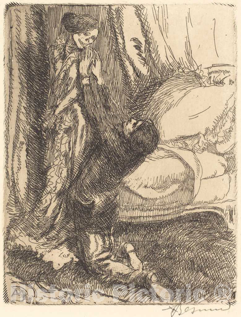 Art Print : Albert Besnard, Coquette, 1900 - Vintage Wall Art