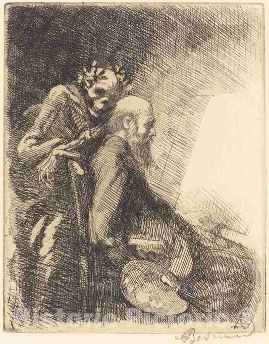 Art Print : Albert Besnard, Too Demanding (Exigeante), 1900 - Vintage Wall Art