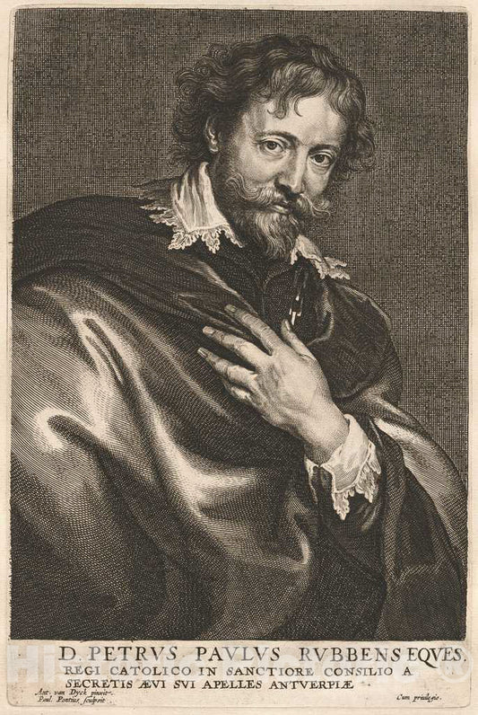 Art Print : Pontius After Van Dyck, Peter Paul Rubens, c.1634 - Vintage Wall Art