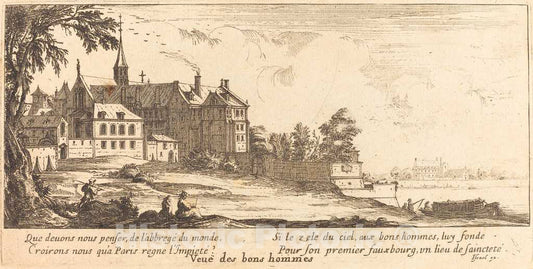 Art Print : IsraÃ«l Silvestre, Veue des bons Hommes, 1655 - Vintage Wall Art