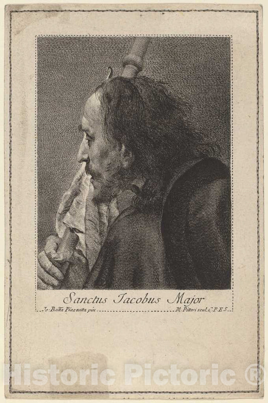 Art Print : Pitteri After Battista Piazzetta, Sanctus Jacobus Major - Vintage Wall Art