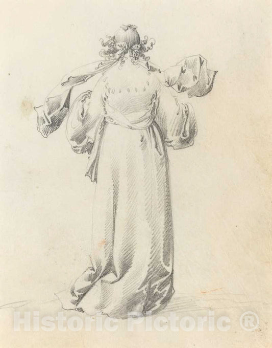 Art Print : Quast, Lady Seen from Behind - Vintage Wall Art