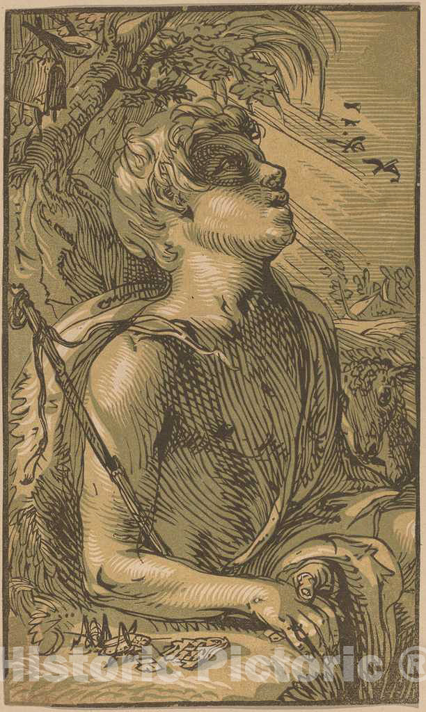Art Print : Hendrik Goltzius, Saint John The Baptist, c. 1588 - Vintage Wall Art