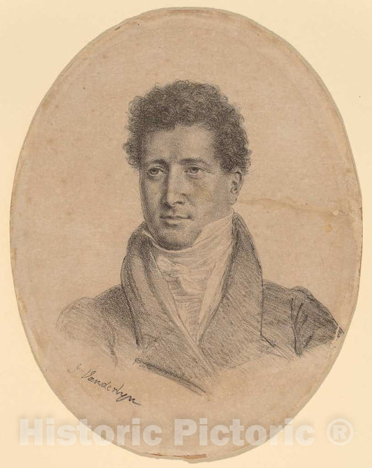 Art Print : Vanderlyn, Self-Portrait, c.1804 - Vintage Wall Art