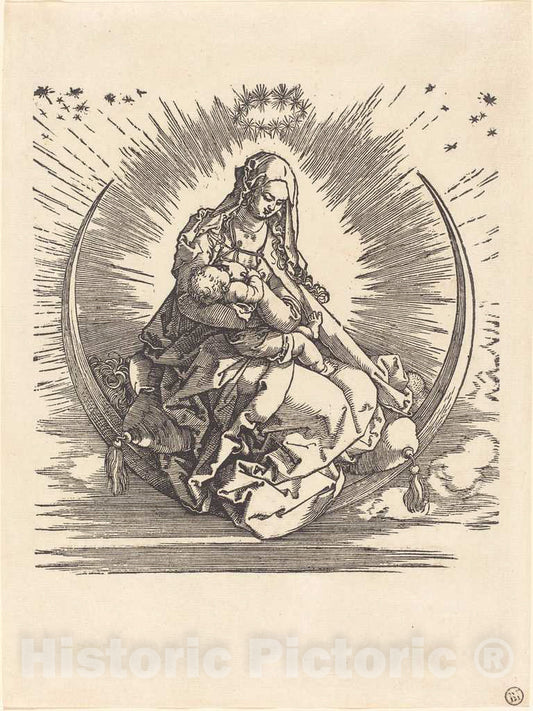 Art Print : Albrecht DÃ¼rer, The Madonna on The Crescent, c.1511 - Vintage Wall Art