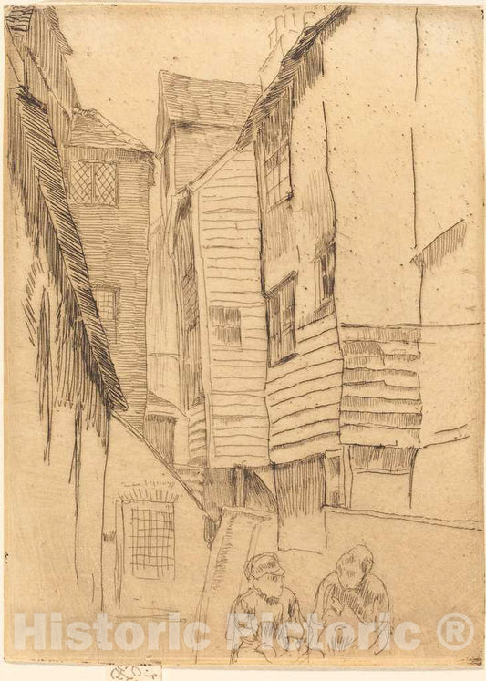 Art Print : James McNeill Whistler, Little Smithfield, c. 1877 - Vintage Wall Art