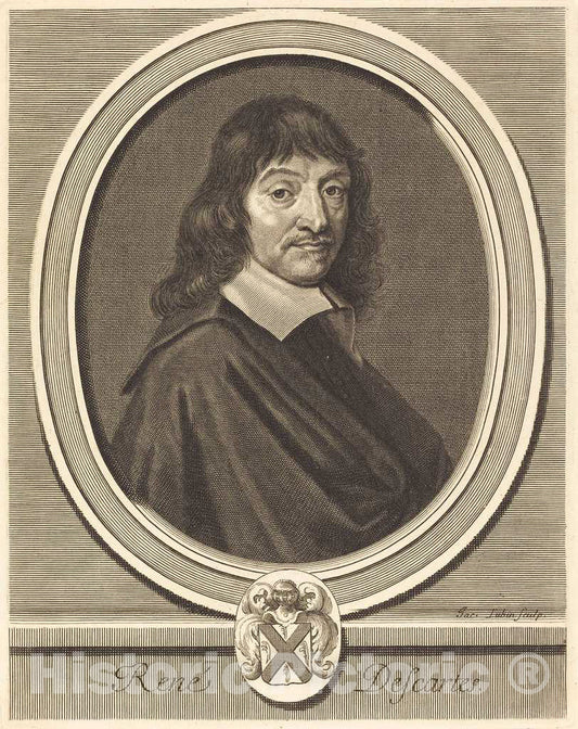 Art Print : Jacques Lubin, RenÃ© Descartes - Vintage Wall Art