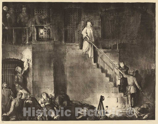 Art Print : George Bellows, Murder of Edith Cavell, 1918 - Vintage Wall Art
