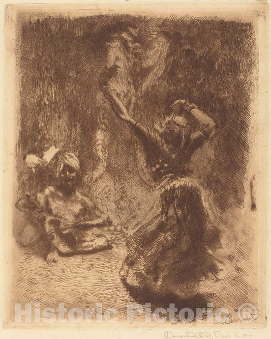 Art Print : Albert Besnard, The Dancer of Tanjore (La bayadÃ¨re de Tanjore), 1914 - Vintage Wall Art