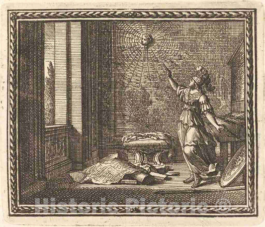 Art Print : Jean Lepautre, Minerva Changing Arachne into a Spider, 1676 - Vintage Wall Art