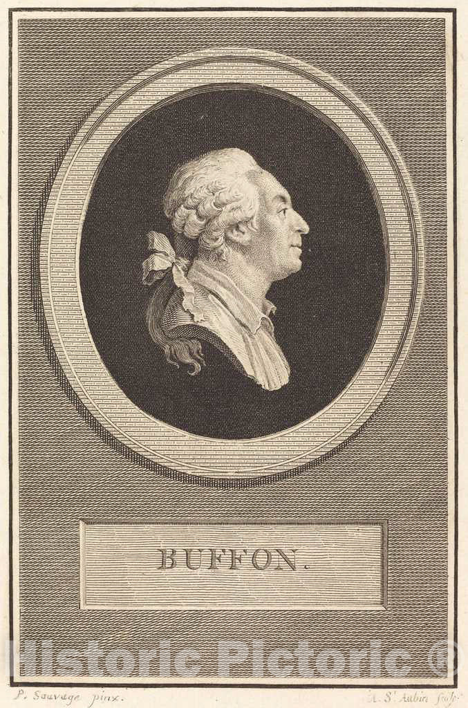 Art Print : Saint-Aubin After Piat Sauvage, Buffon, 1798 - Vintage Wall Art