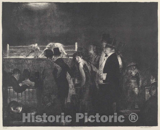 Art Print : George Bellows, Preliminaries, 1916 - Vintage Wall Art