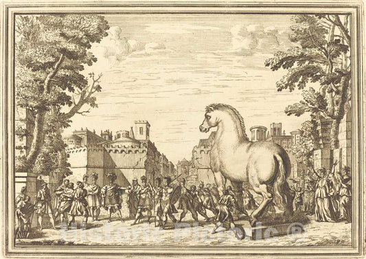 Art Print : Arnold von Westerhout, Il Greco in Troia: Plate 4 - Vintage Wall Art