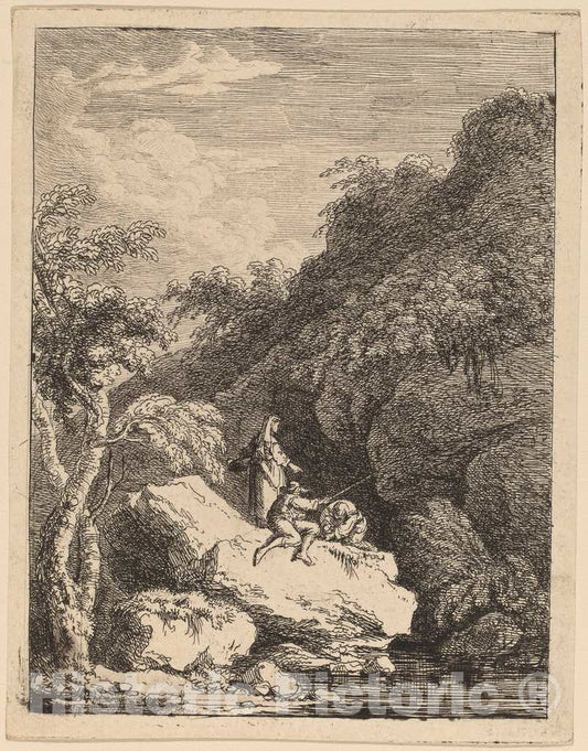 Art Print : Franz Edmund Weirotter, The Outskirts of Florence, on The Way to Rome, c. 1764 - Vintage Wall Art