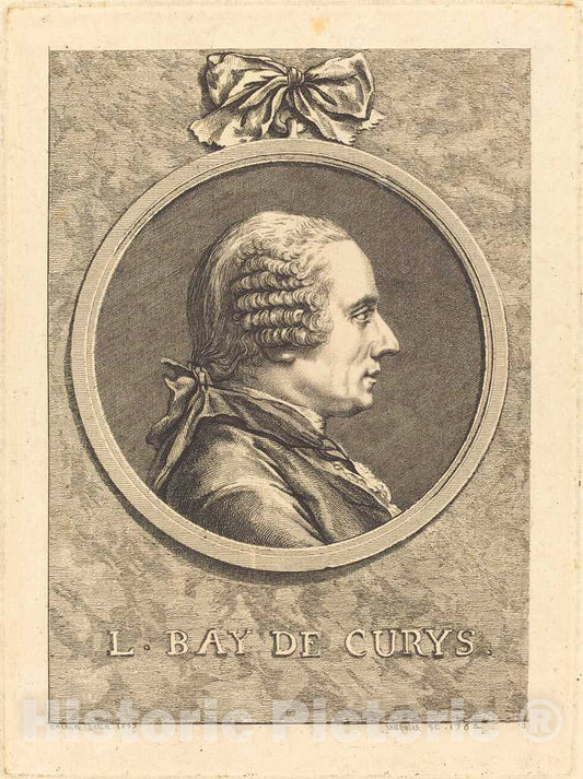 Art Print : Watelet After Cochin II, L. Bay de Curys, 1762 - Vintage Wall Art