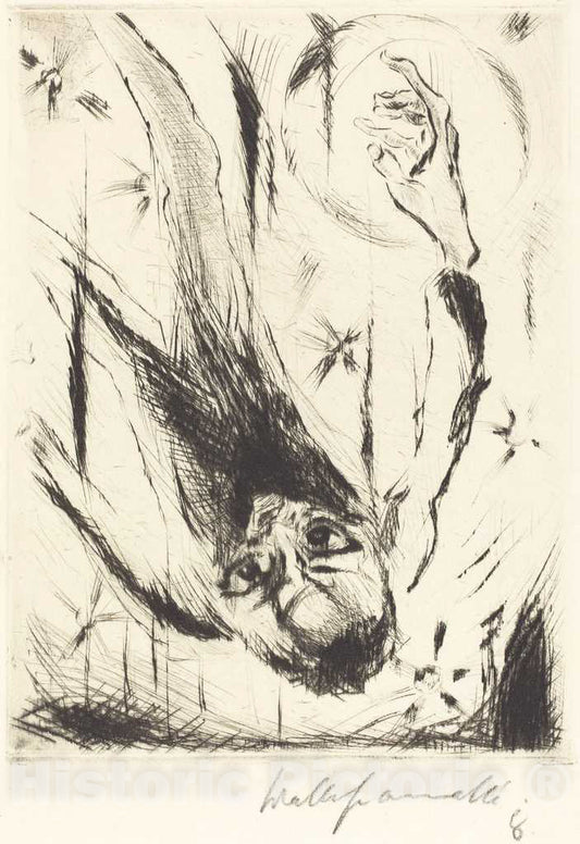 Art Print : Walter GramattÃ©, The Fall into Infinity, 1918 - Vintage Wall Art
