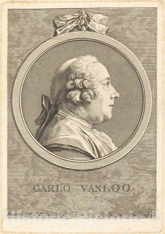 Art Print : DaullÃ© After Cochin II, Carle Vanloo, 1754 - Vintage Wall Art