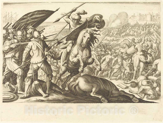 Art Print : Jacques Callot, The Defeat of The Turkish Cavalry, c. 1614 - Vintage Wall Art