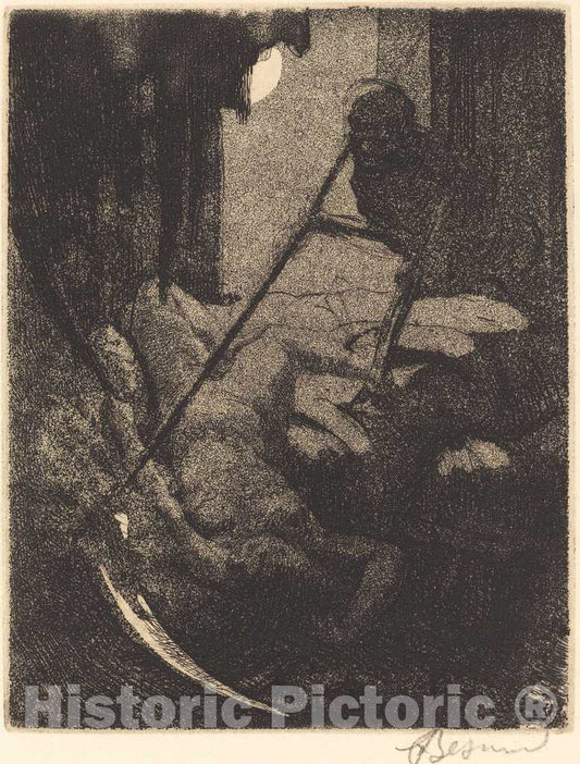 Art Print : Albert Besnard, The Mystery (Le mystÃ¨re), 1900 - Vintage Wall Art