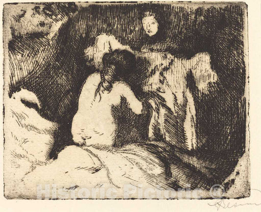Art Print : Albert Besnard, Getting Up (Le Lever), 1913 - Vintage Wall Art