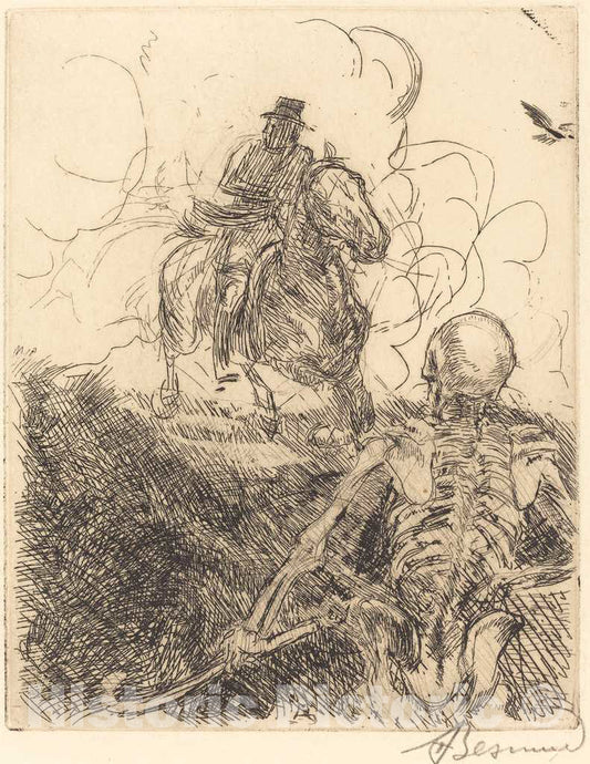 Art Print : Albert Besnard, The Obstacle (L'obstacle), 1900 - Vintage Wall Art