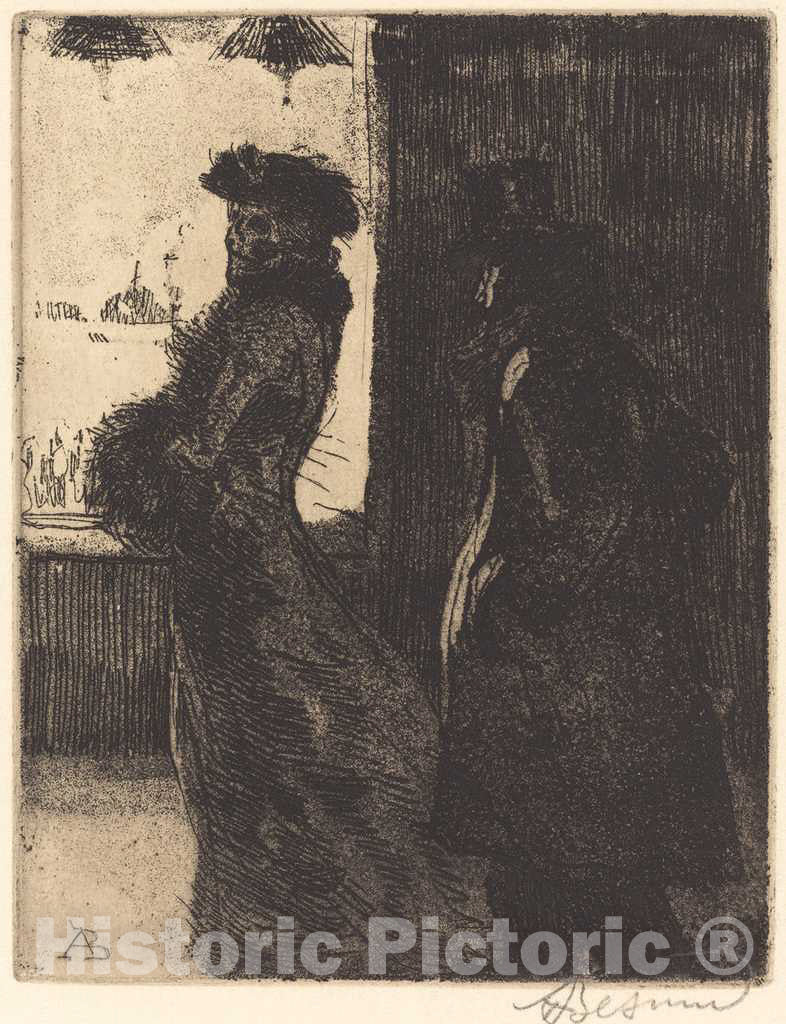 Art Print : Albert Besnard, The Unknown Woman (L'inconnue), 1900 - Vintage Wall Art