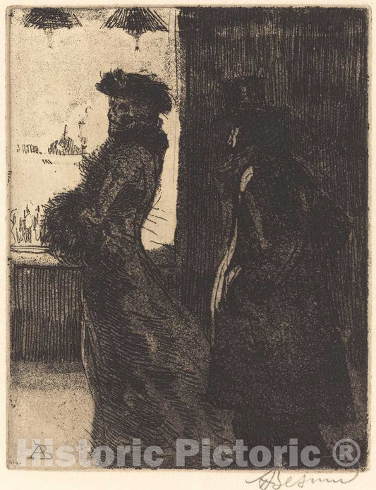 Art Print : Albert Besnard, The Unknown Woman (L'inconnue), 1900 - Vintage Wall Art