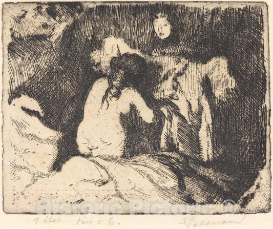 Art Print : Albert Besnard, Getting Up (Le Lever), 1913 - Vintage Wall Art