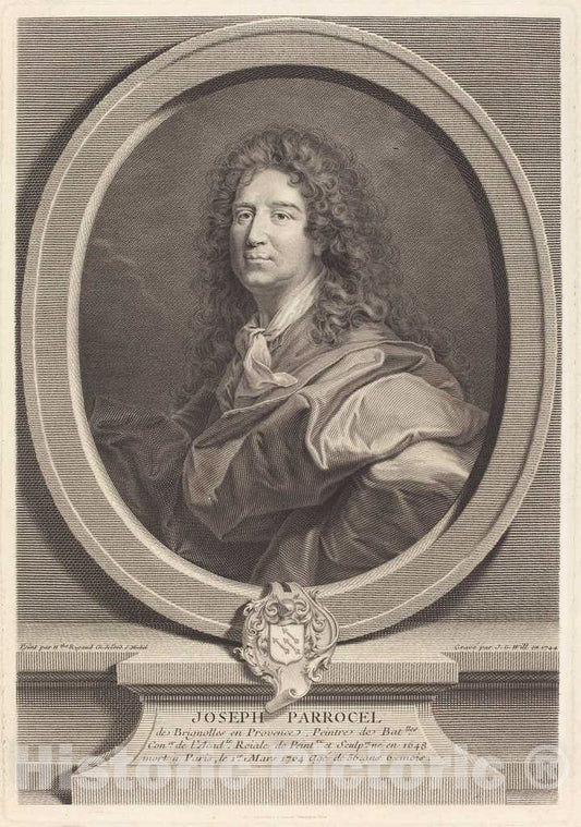 Art Print : Wille After Rigaud, Joseph Parrocel, 1744 - Vintage Wall Art
