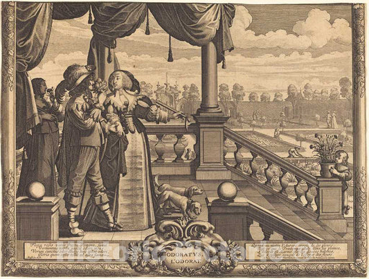 Art Print : Abraham Bosse, Odoratus, L'Ordorat - Vintage Wall Art