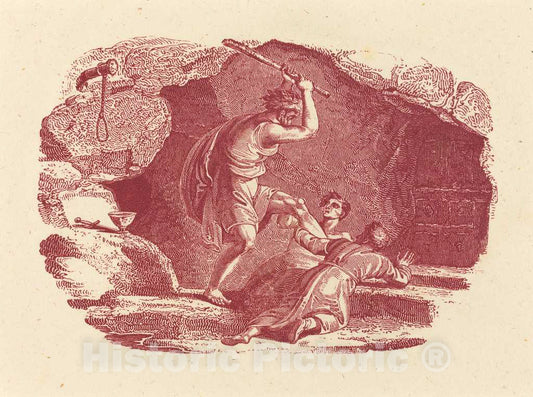 Art Print : Thomas Bewick, Murder Scene - Vintage Wall Art