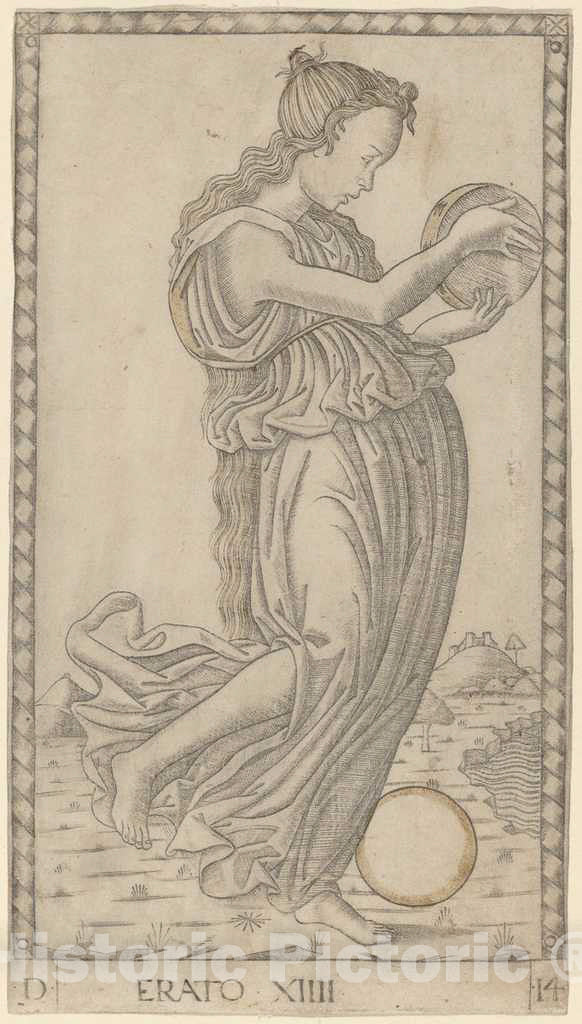 Art Print : Erato, c. 1465 - Vintage Wall Art