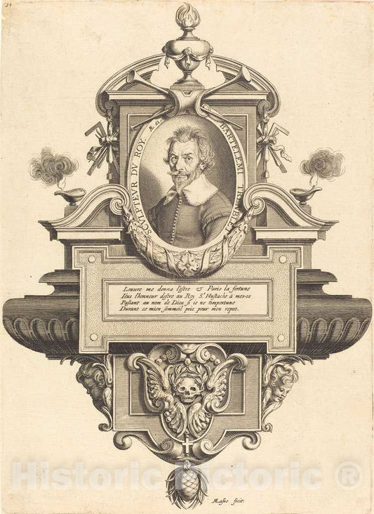 Art Print : Michel Lasne, Barthelemy Tremblay, 1639 - Vintage Wall Art