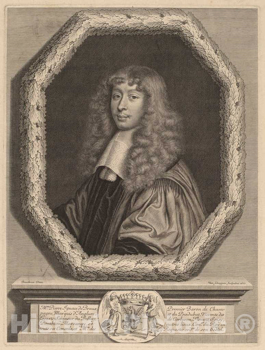 Art Print : Schuppen After Henri Beaubrun, Pierre Ignace de Braux, 1661 - Vintage Wall Art