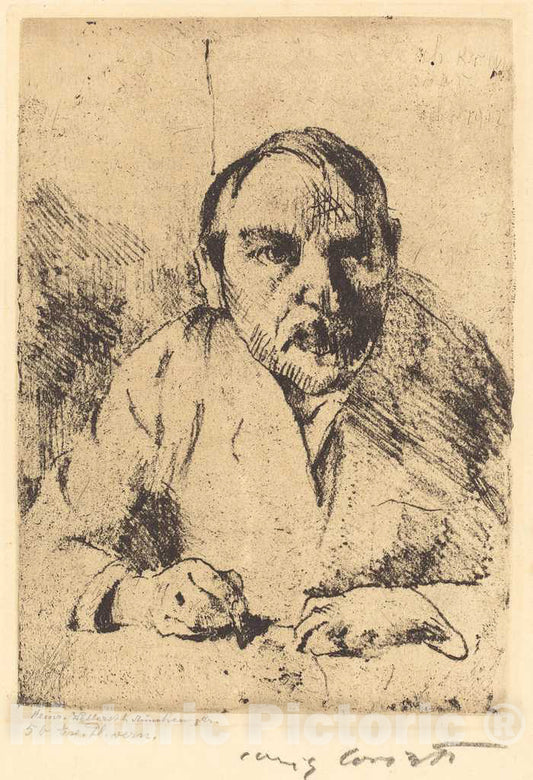 Art Print : Lovis Corinth, Self-Portrait (Selbstbildnis), 1912 - Vintage Wall Art