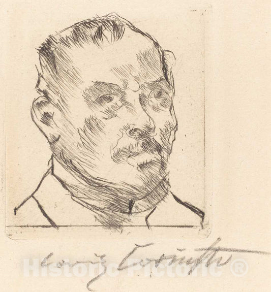 Art Print : Lovis Corinth, Self-Portrait (Selbstbildnis (Kopf)), 1916 - Vintage Wall Art