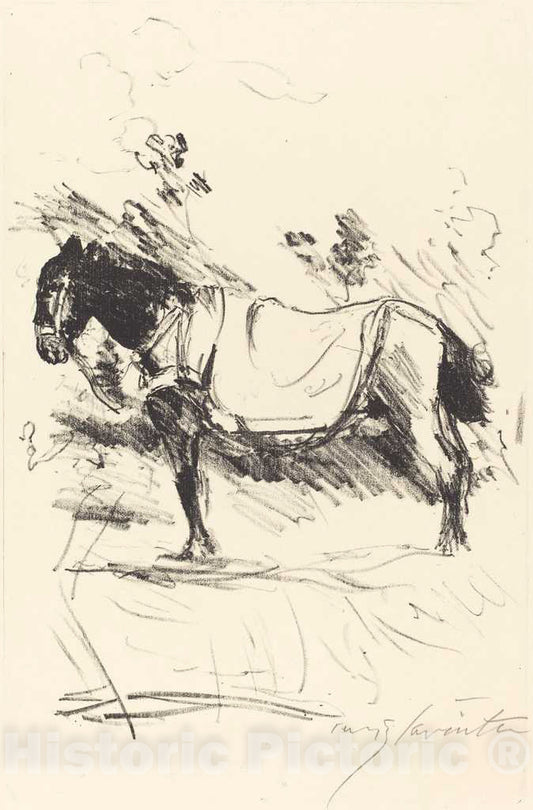 Art Print : Lovis Corinth, Riding-Horse (Reitpferd), 1916 - Vintage Wall Art