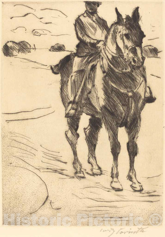 Art Print : Lovis Corinth, Horseman - II (Reiter II), 1916 - Vintage Wall Art