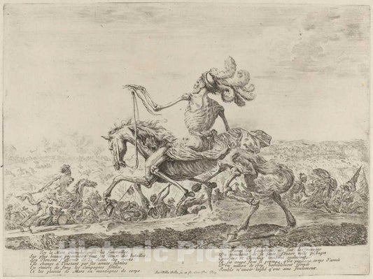 Art Print : Stefano Della Bella, Death on The Battle Field - Vintage Wall Art