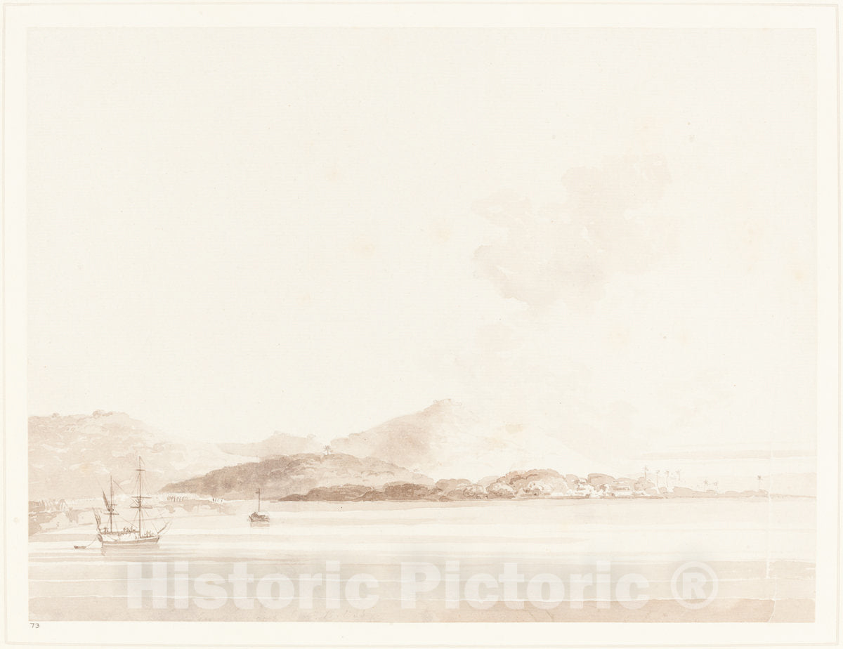 Art Print : William Daniell, A View in India, 1788 - Vintage Wall Art
