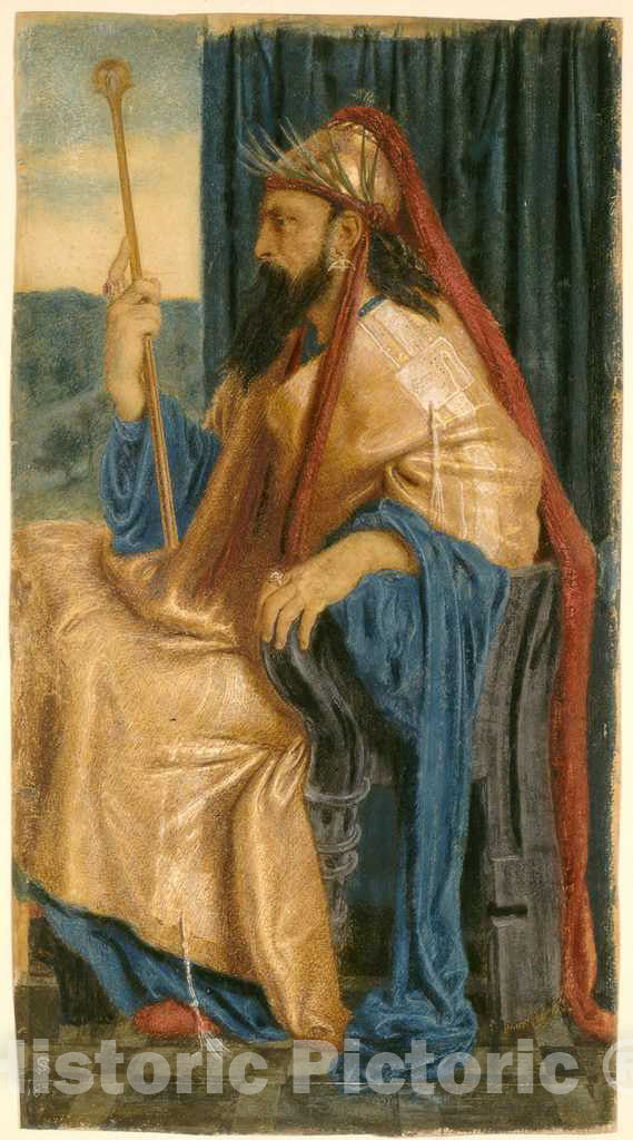 Art Print : Simeon Solomon, King Solomon, 1872 or 1874 - Vintage Wall Art