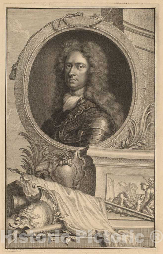 Art Print : Jacobus Houbraken, Portrait of a Gentleman - Vintage Wall Art