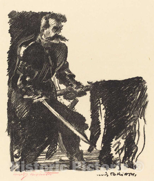 Art Print : Lovis Corinth, Standard Bearer (BannertrÃ¤ger), 1915 - Vintage Wall Art