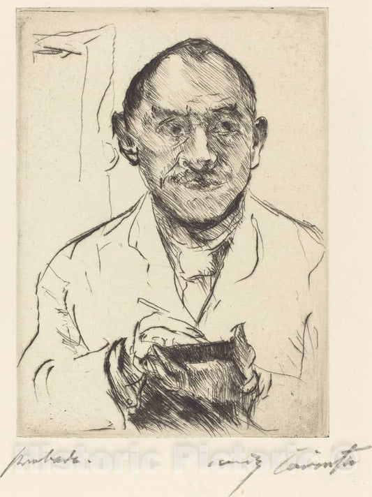 Art Print : Lovis Corinth, Self-Portrait (Selbstbildnis), 1915 - Vintage Wall Art