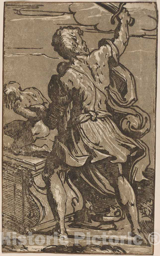 Art Print : Parmigianino, The Sacrifice of Abraham - Vintage Wall Art