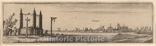 Art Print : Wenceslaus Hollar, Kampen, c. 1632 - Vintage Wall Art