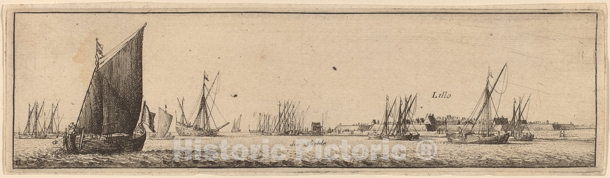 Art Print : Wenceslaus Hollar, Lillo, c. 1632 - Vintage Wall Art