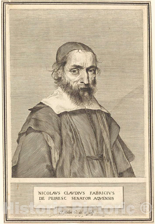 Art Print : Claude Mellan, Nicolas-Claude Fabri de Peiresc, 1637 - Vintage Wall Art