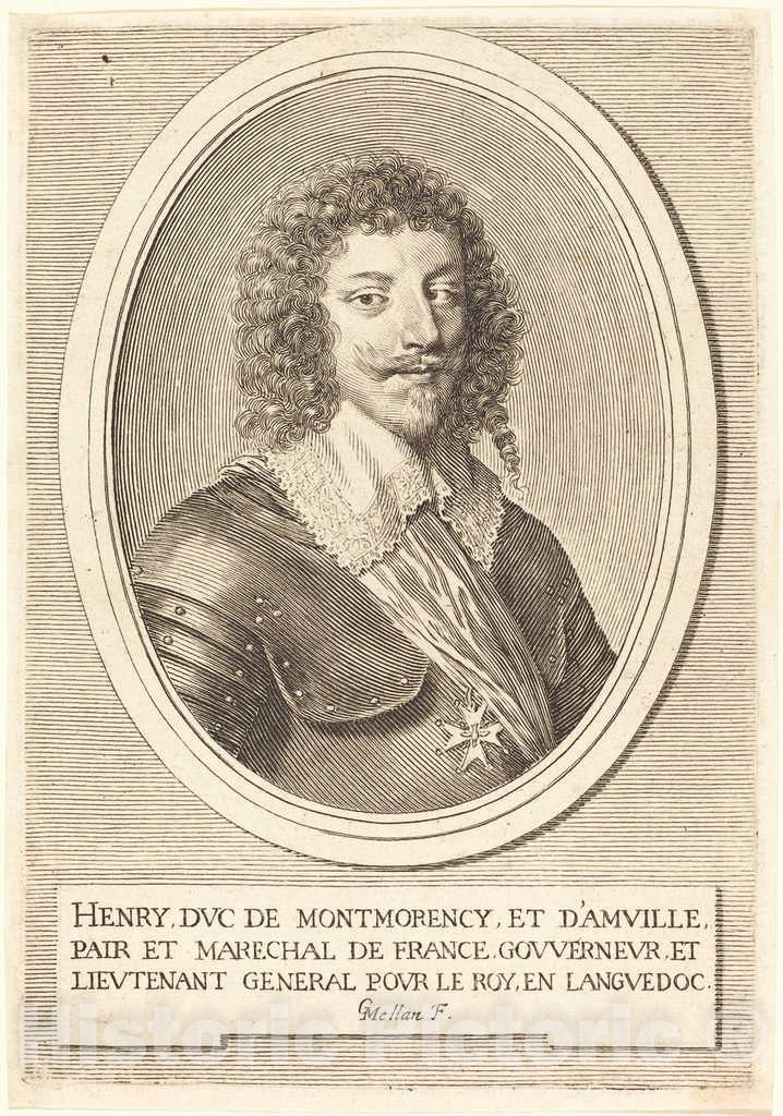 Art Print : Claude Mellan, Claude de Lingendes, 1661 - Vintage Wall Art